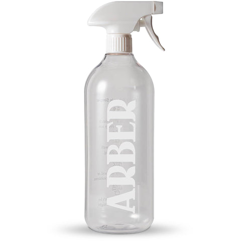 ARBER 32oz spray bottle with fine mist for gentle plant hydration.