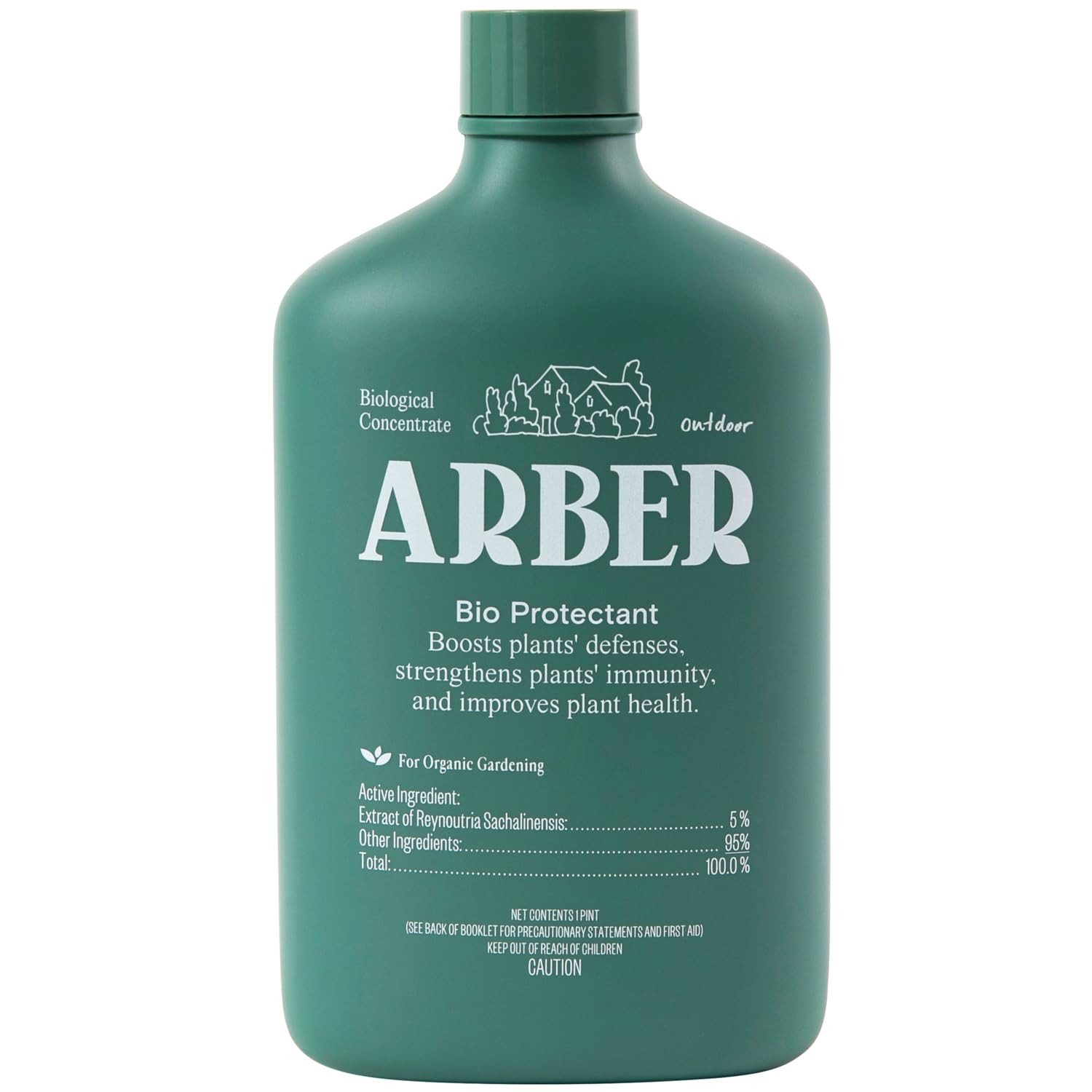 ARBER Bio Protectant bottle close-up for organic plant protection and root boost