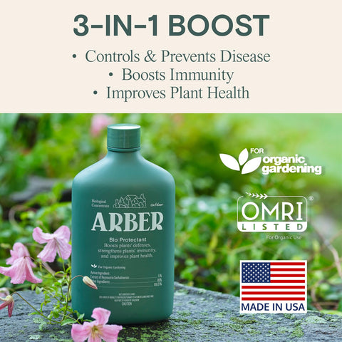 ARBER Bio Protectant dilution in water demonstrating ready-to-use solution for plants