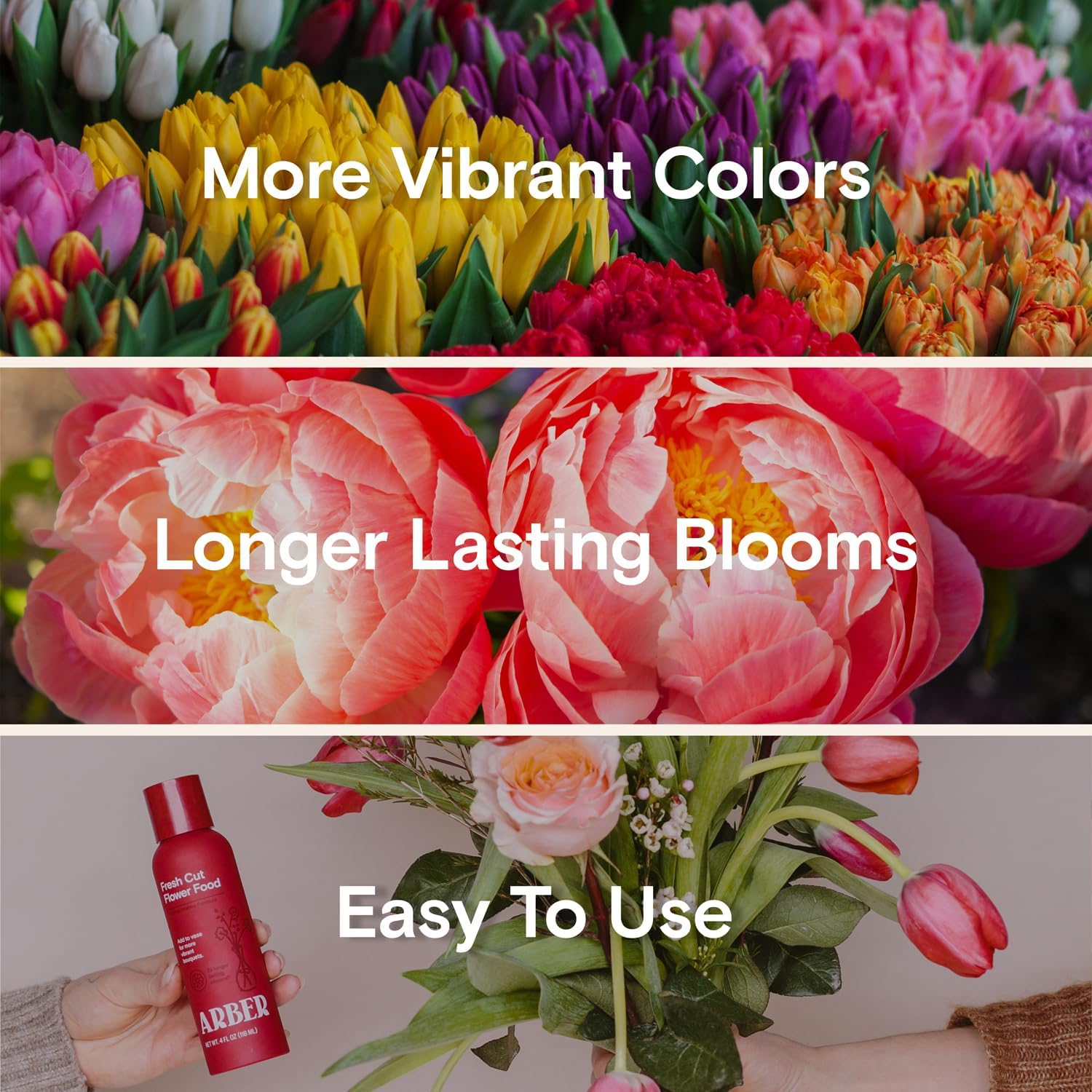 ARBER Flower spray mist applied to blooms for freshness