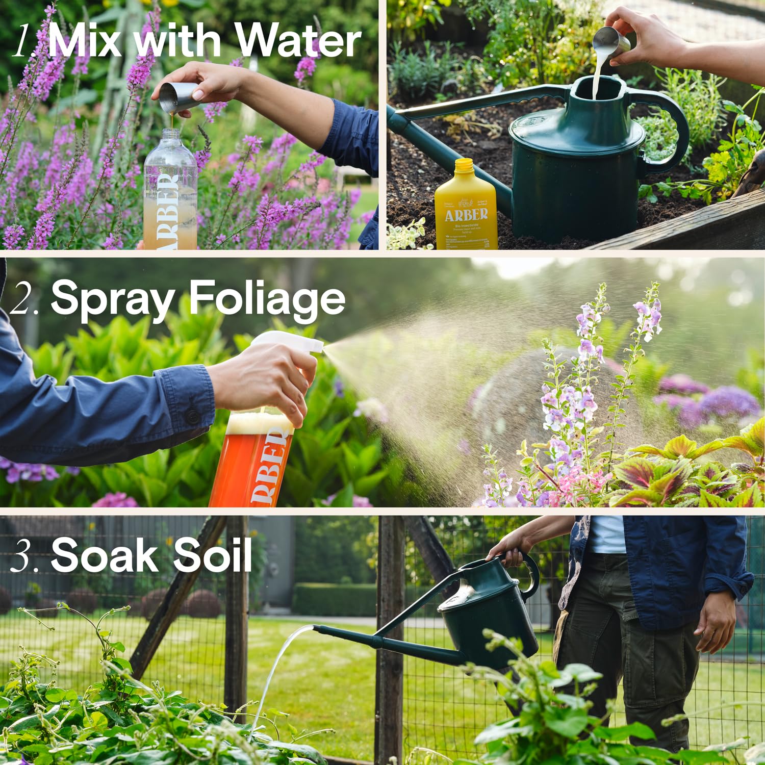 ARBER concentrate applied in greenhouse settings.