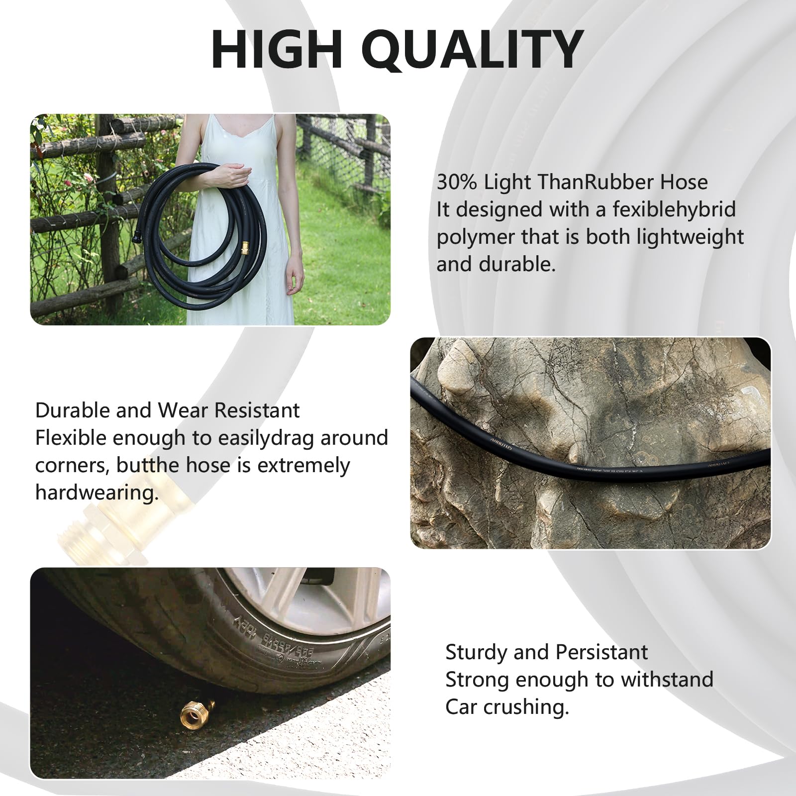 ARBUTUS all-weather hose performs in sun and cold for year-round use