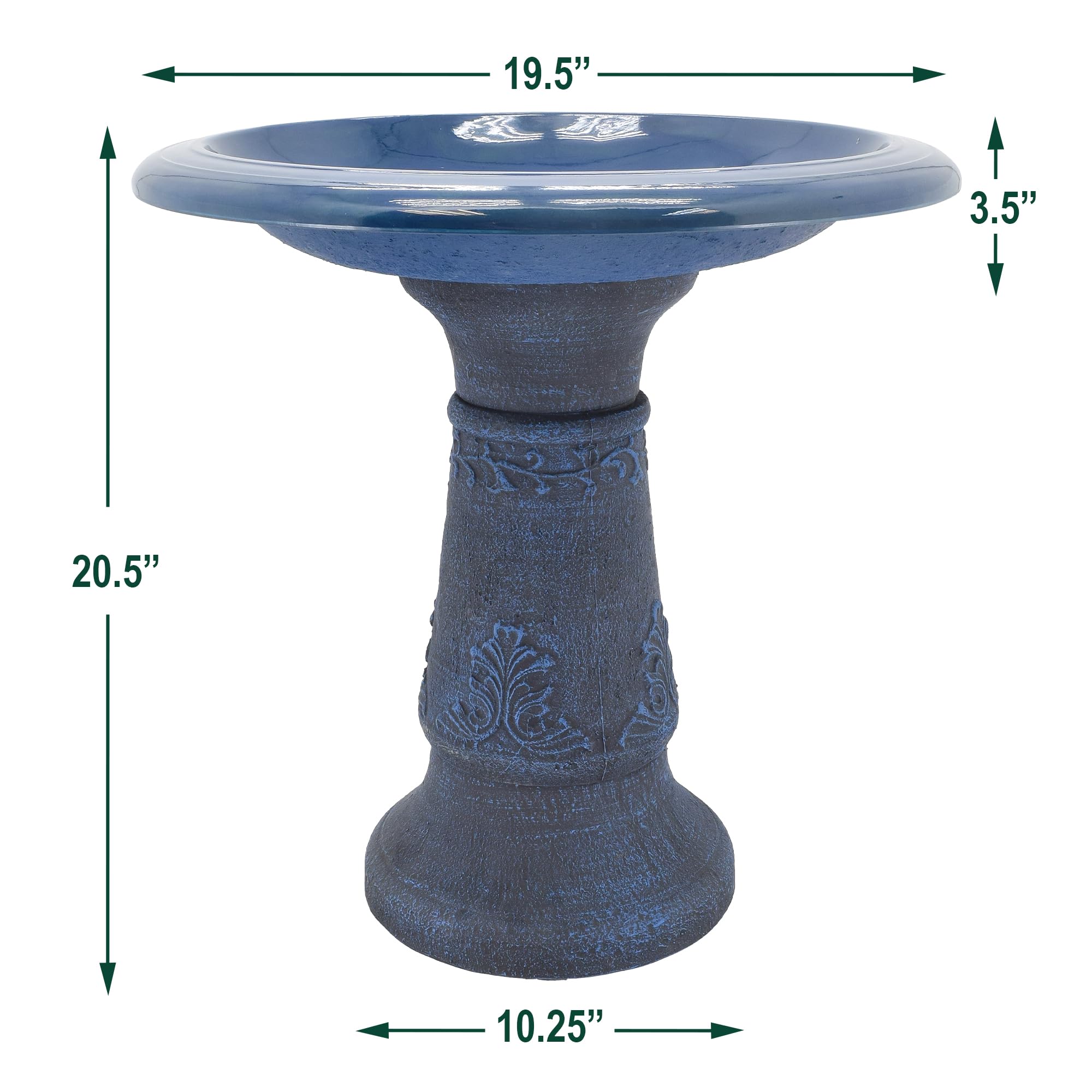 Arcadia Bird Bath stability with sand or rocks for outdoor use