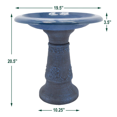 Arcadia Bird Bath stability with sand or rocks for outdoor use