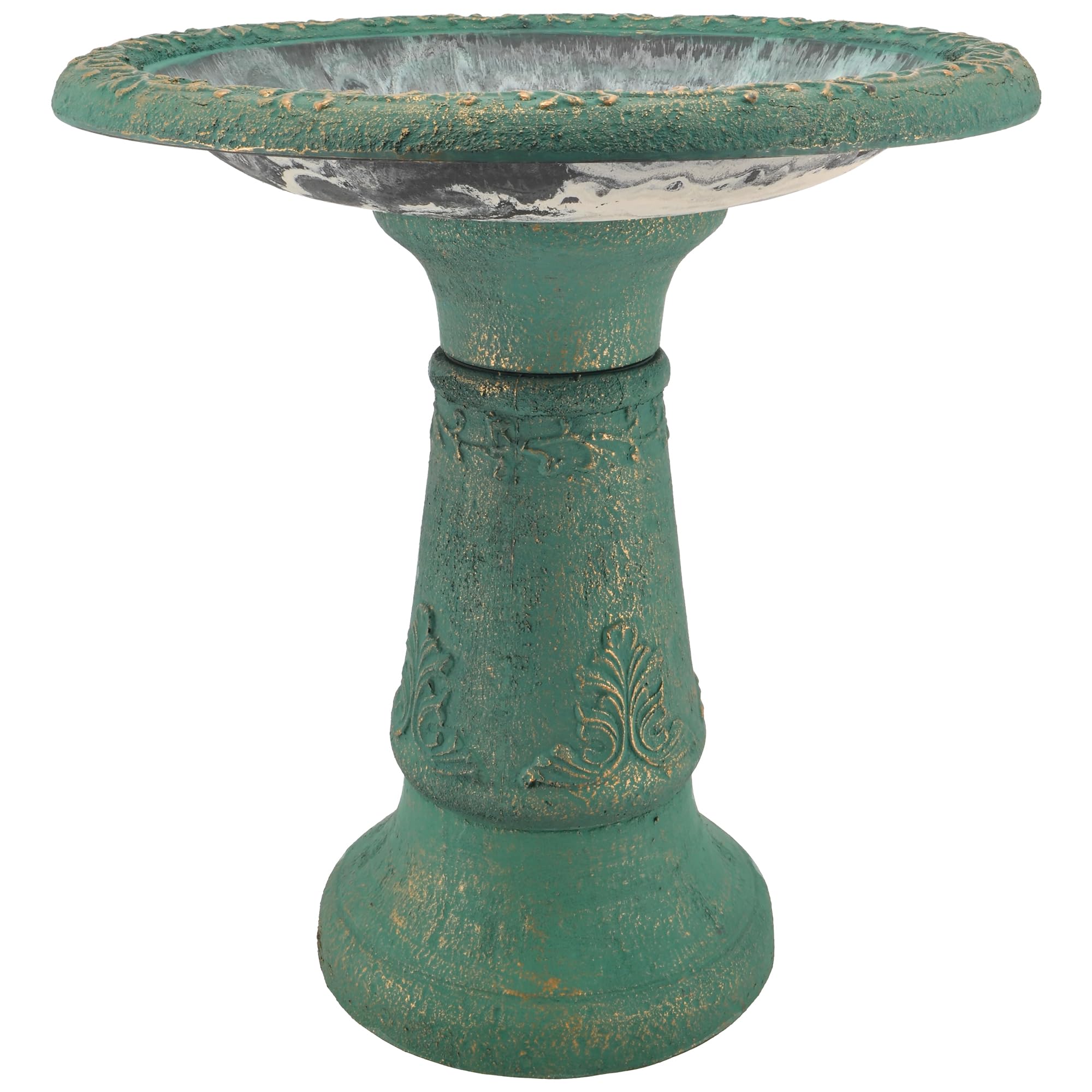 Arcadia fiberclay bird bath demonstrates durability and lightweight setup for easy seasonal use.