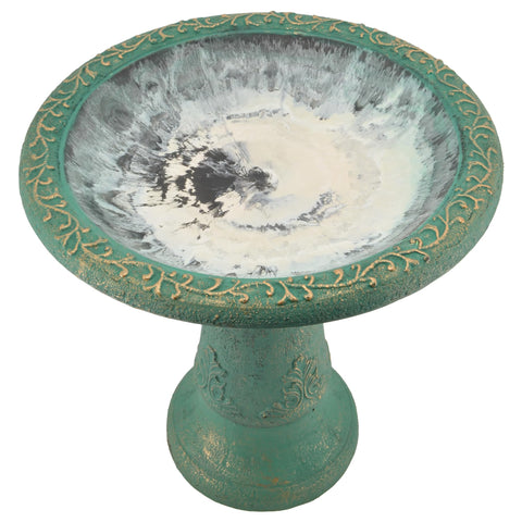 Arcadia bird bath easy-assembly design simplifies setup for quick display on patios.