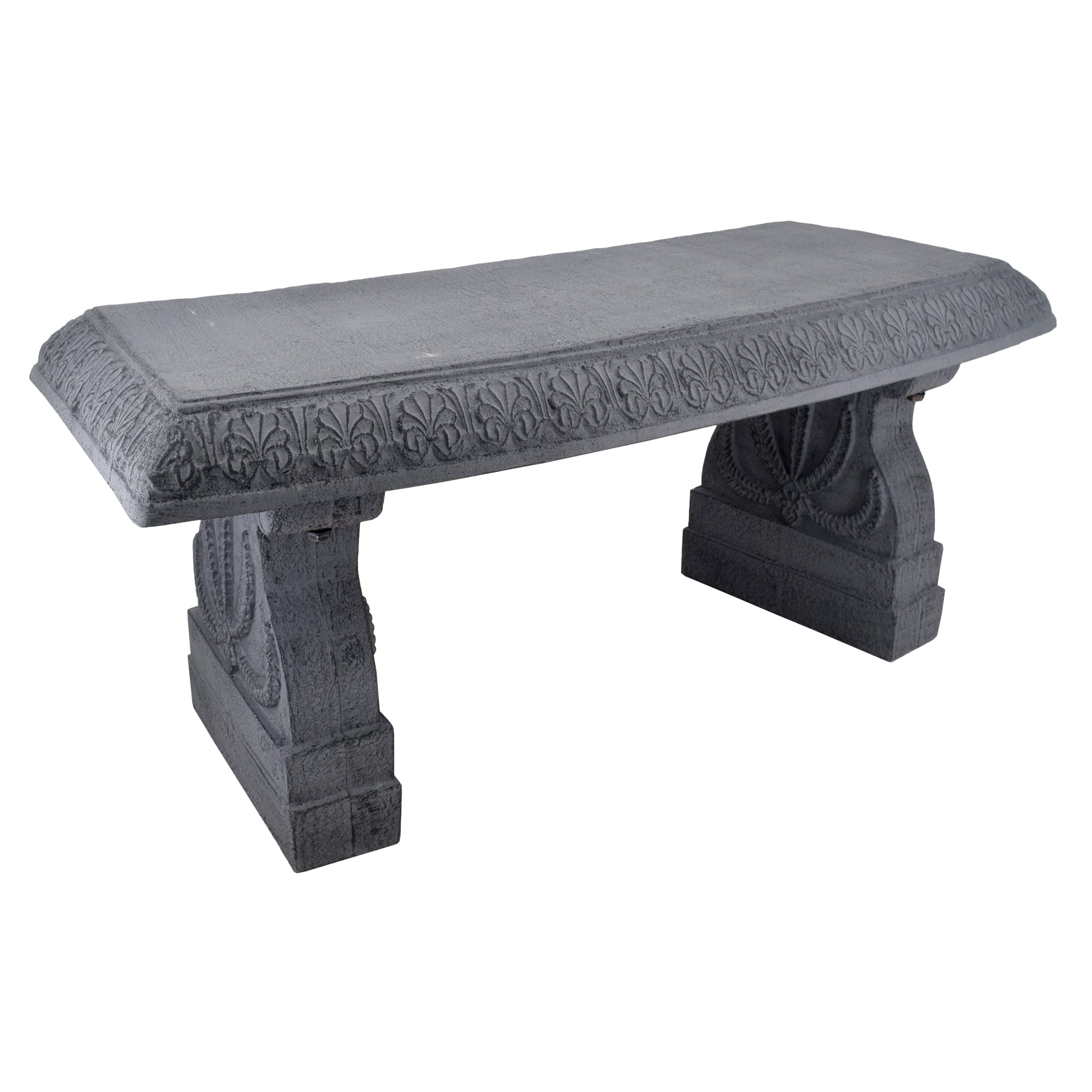 Arcadia Garden Products BE02 fiberclay bench featuring stone-like seating for outdoor spaces