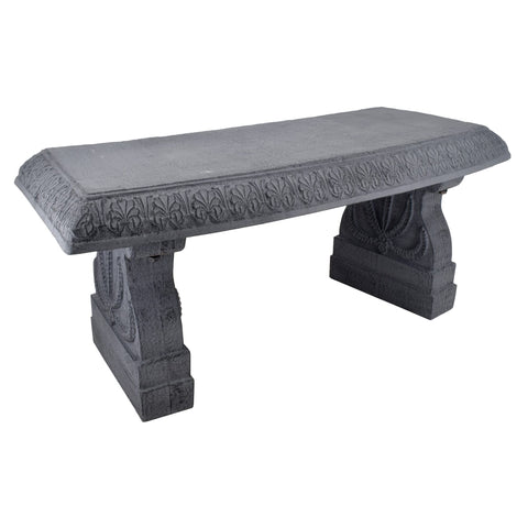 Arcadia Garden Products BE02 fiberclay bench featuring stone-like seating for outdoor spaces