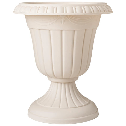 Arcadia PL00BG classic urn planter 16x18 beige, durable for porch entrances.