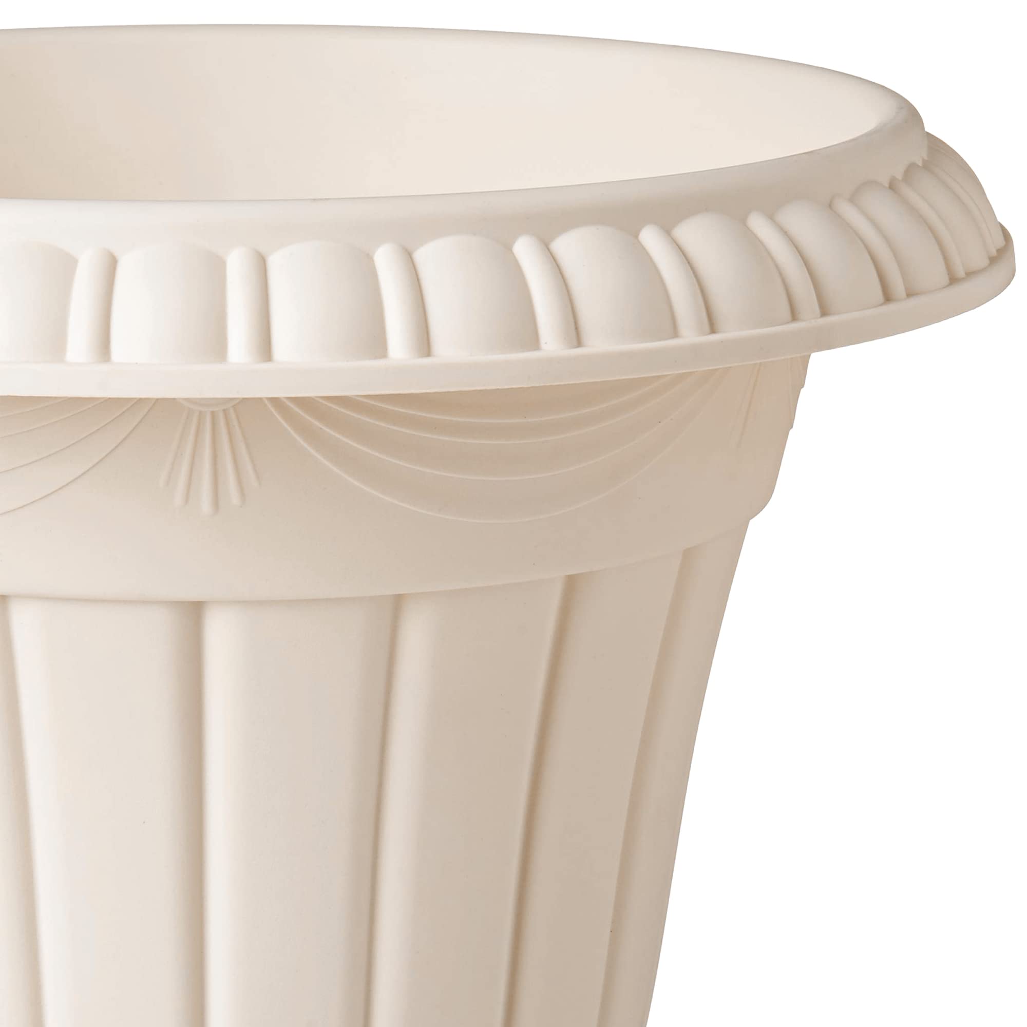 Arcadia PL00BG classic urn planter side view, showcasing sturdy profile.