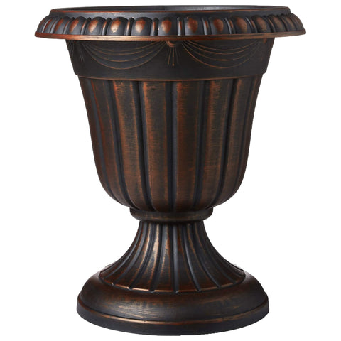 Arcadia PL00CP urn front view with fluted design ideal for entryways