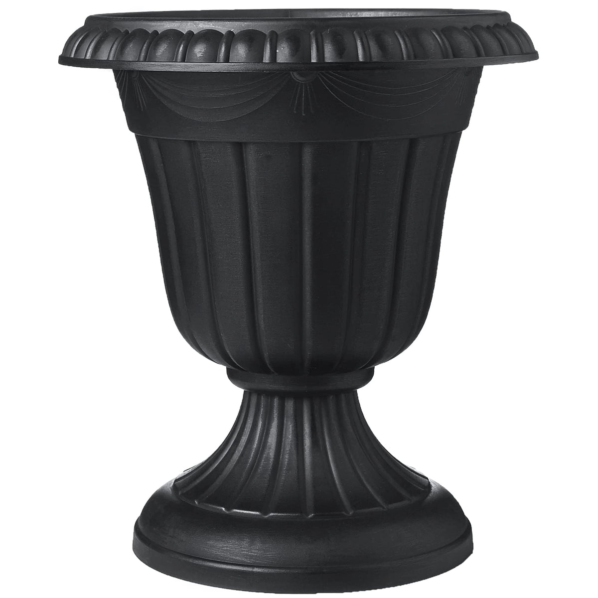 Arcadia PL20BK classic urn planter on porch elevates entryway decor.