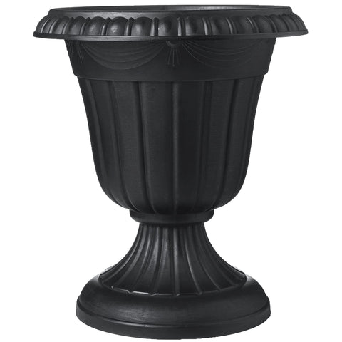 Arcadia PL20BK classic urn planter on porch elevates entryway decor.