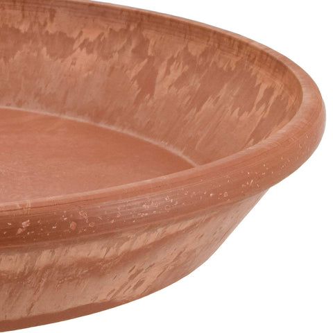 Arcadia PSW drillable saucer bottom view showing easy customization without damaging the tray.