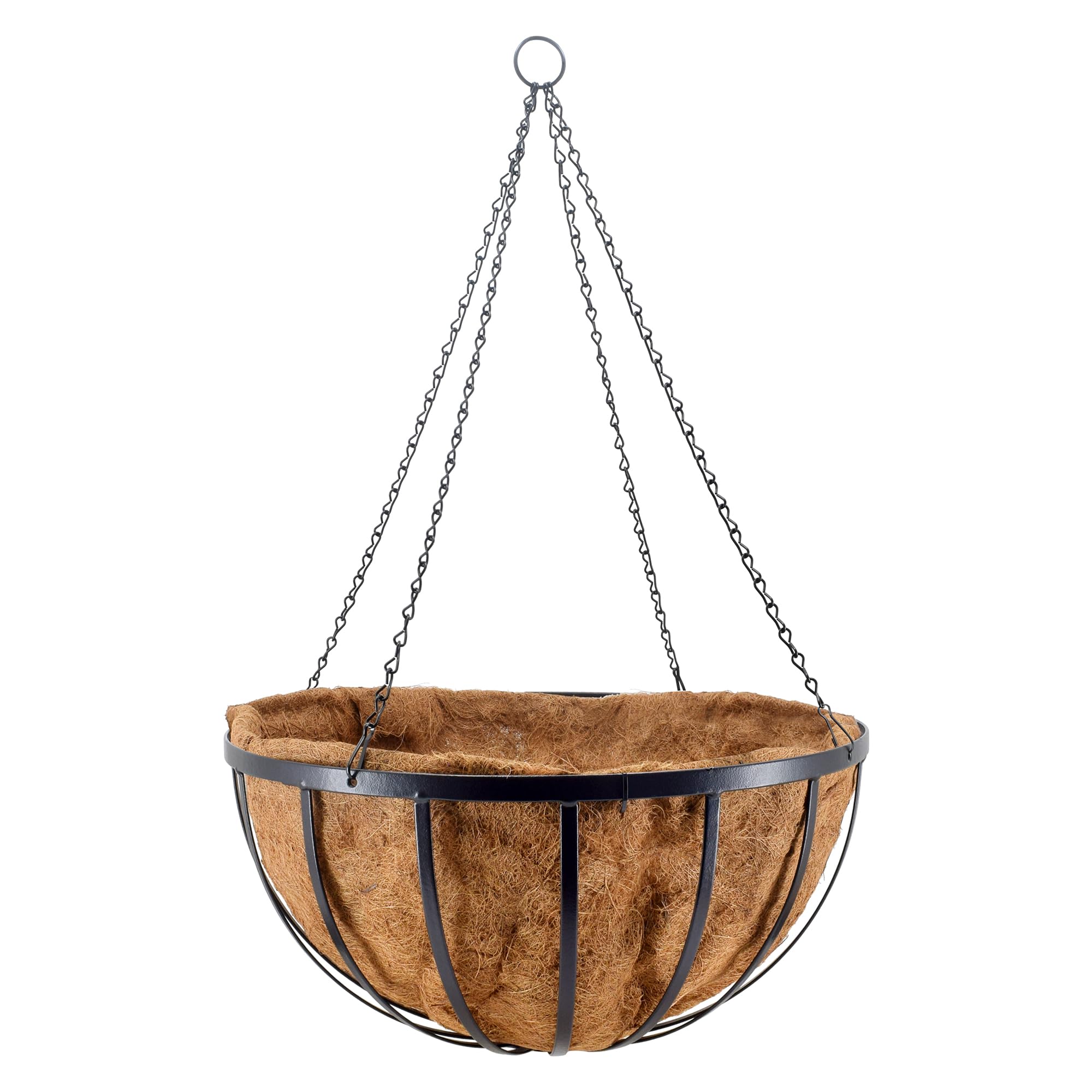 Arcadia Round Hanging Planter Basket 24-Inch with durable metal frame for outdoors
