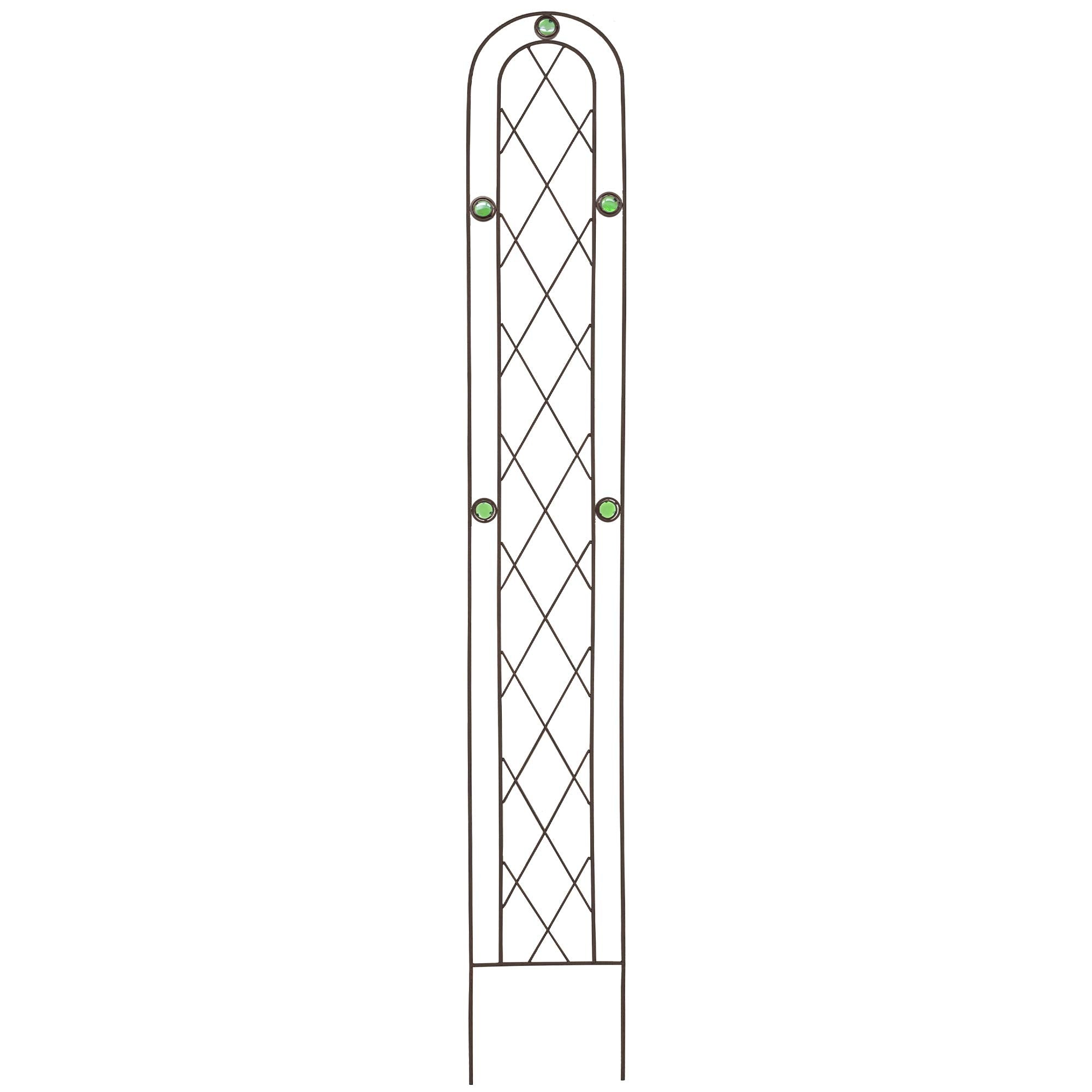 Arcadia TR03 arched garden trellis in black provides sturdy plant support and elegant form.