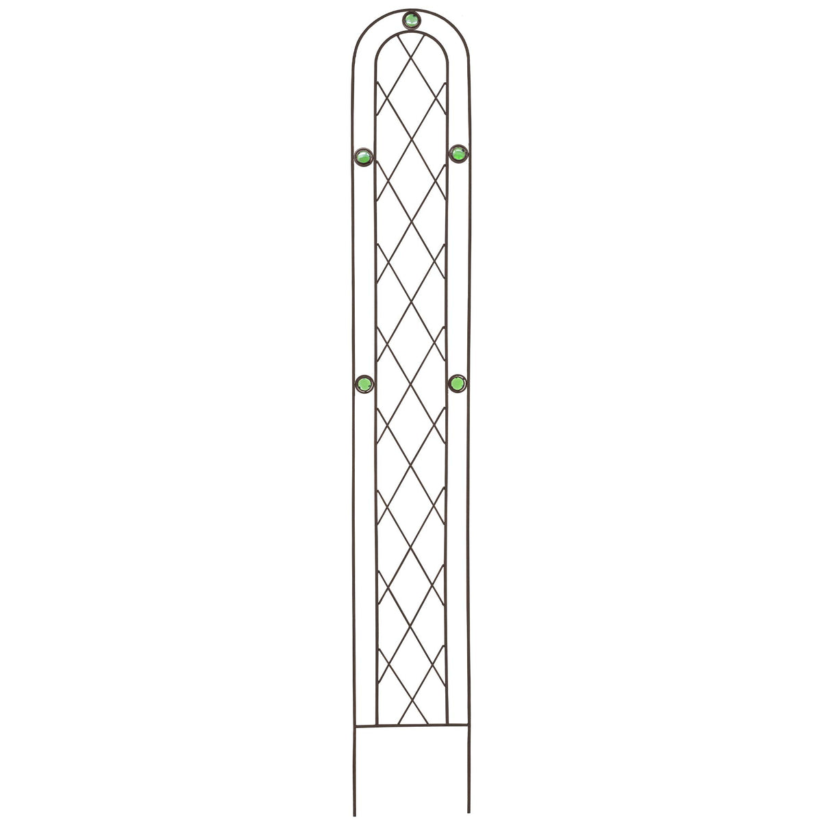 Arcadia TR03 arched garden trellis in black provides sturdy plant support and elegant form.