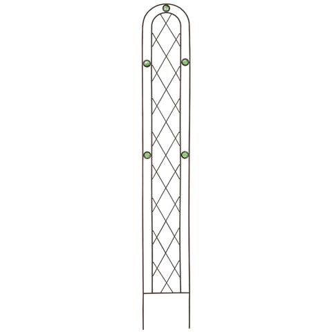 Arcadia TR03 arched garden trellis in black provides sturdy plant support and elegant form.