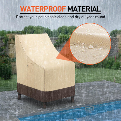 Arcedo all-weather chair covers stay secure during windy days.