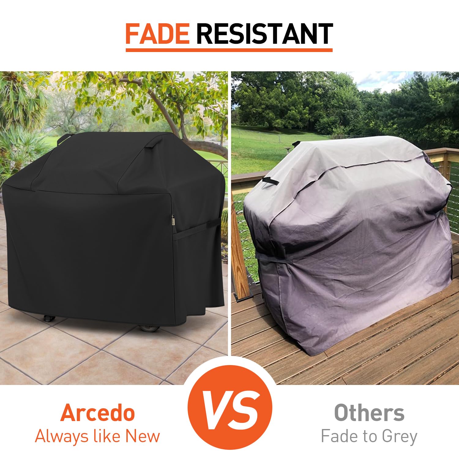 Arcedo front/top handles for easy fitting and removal.