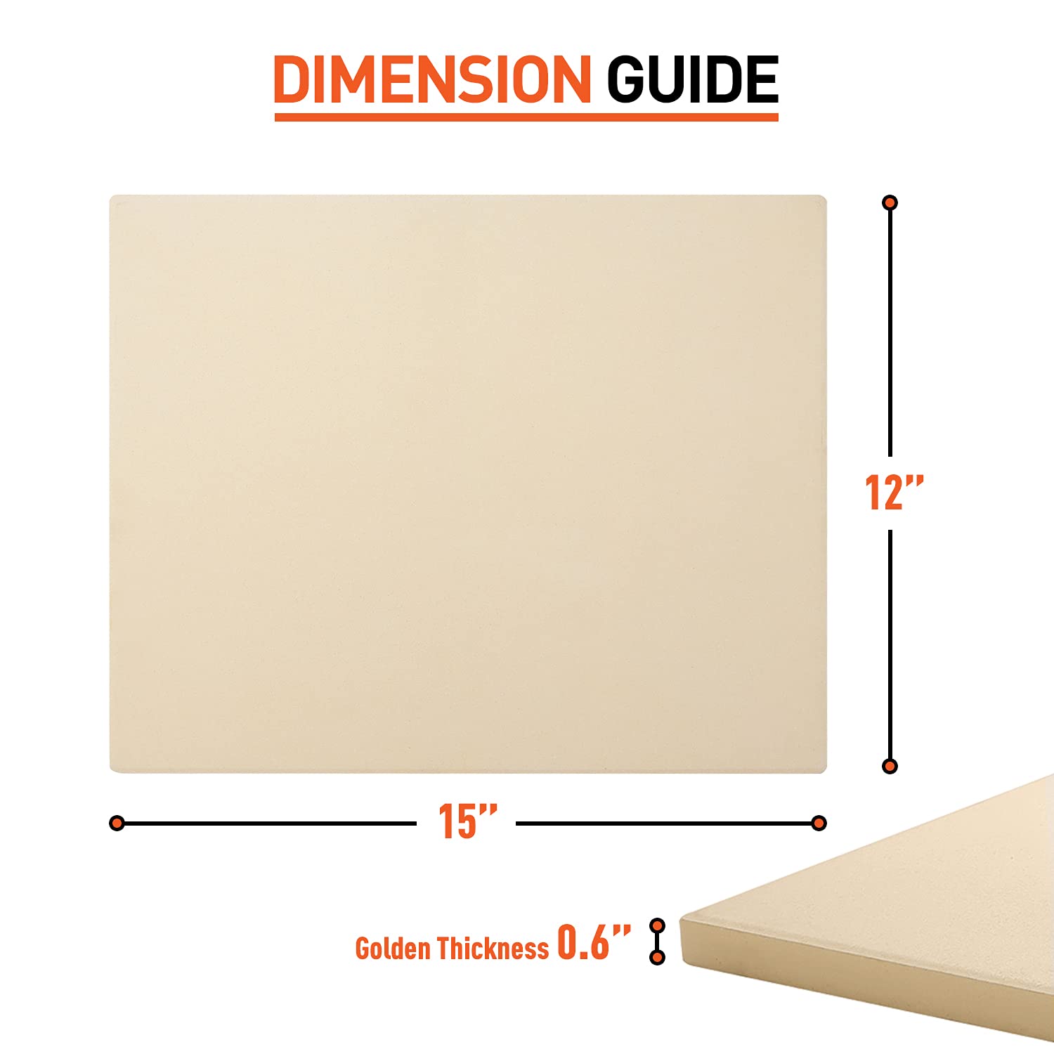 Arcedo ceramic pizza stone with thermal shock resistance supports high-heat cooking.