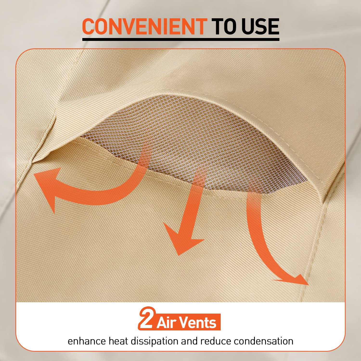 Arcedo chaise cover side straps provide secure fit in windy conditions