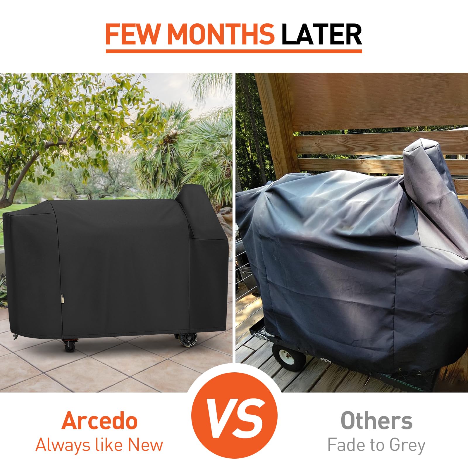 Arcedo fade-resistant material under bright sun for extended outdoor use.