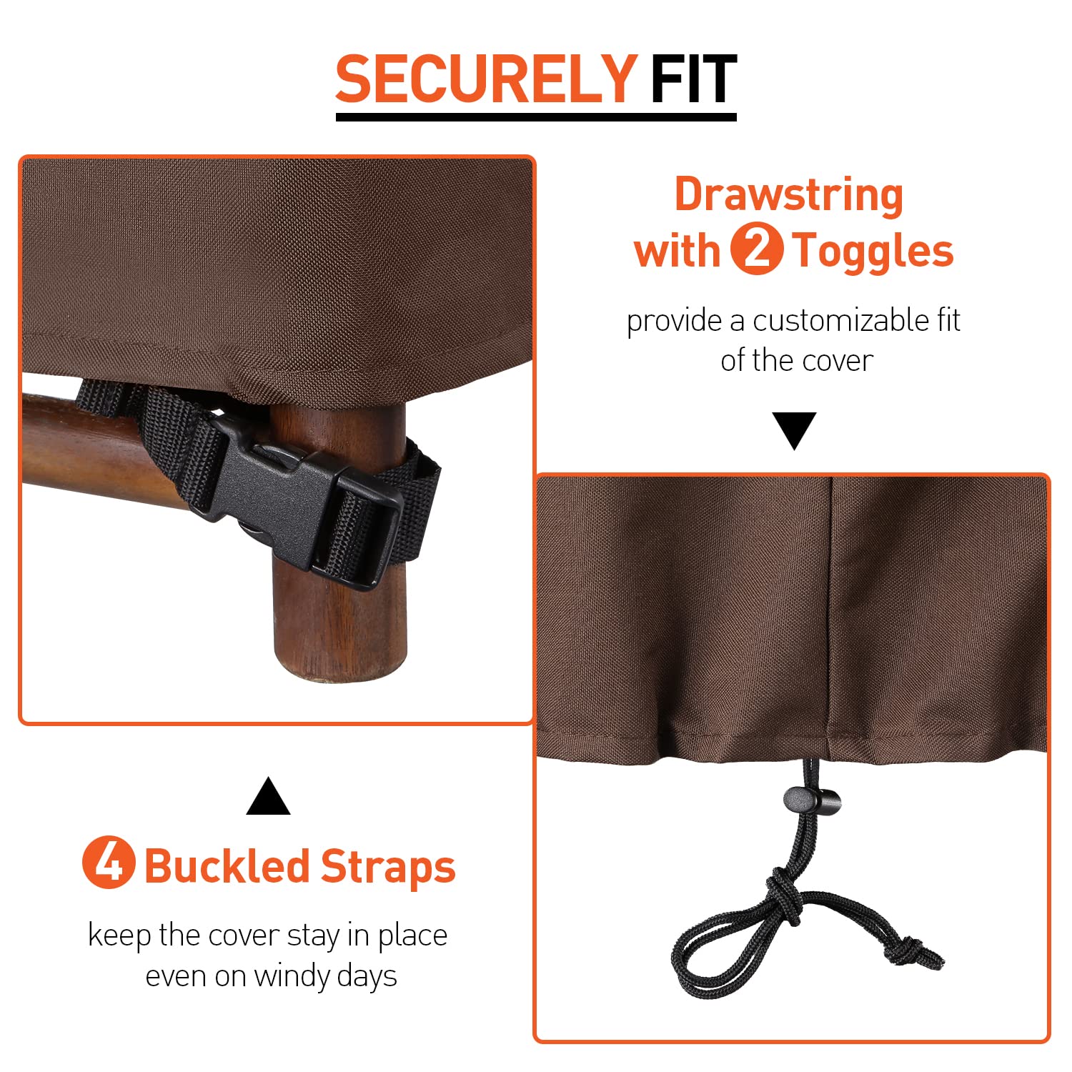 Arcedo-fit for 78-inch chaise lounge demonstrates snug protection