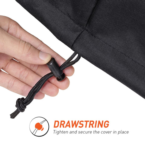 Arcedo Grill cover in action closeup shows hose-off cleaning.