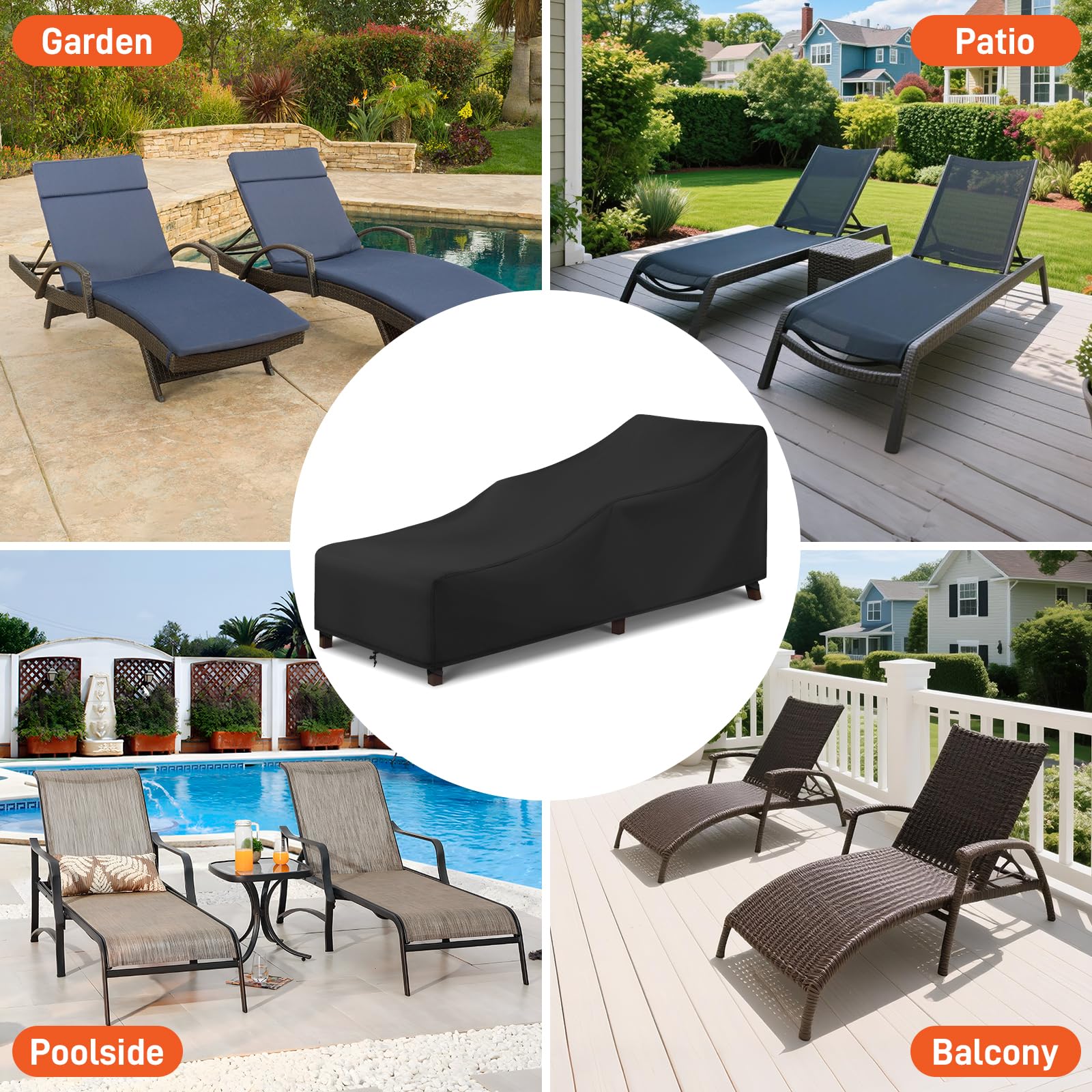 Arcedo storage bag included with lounge chair covers
