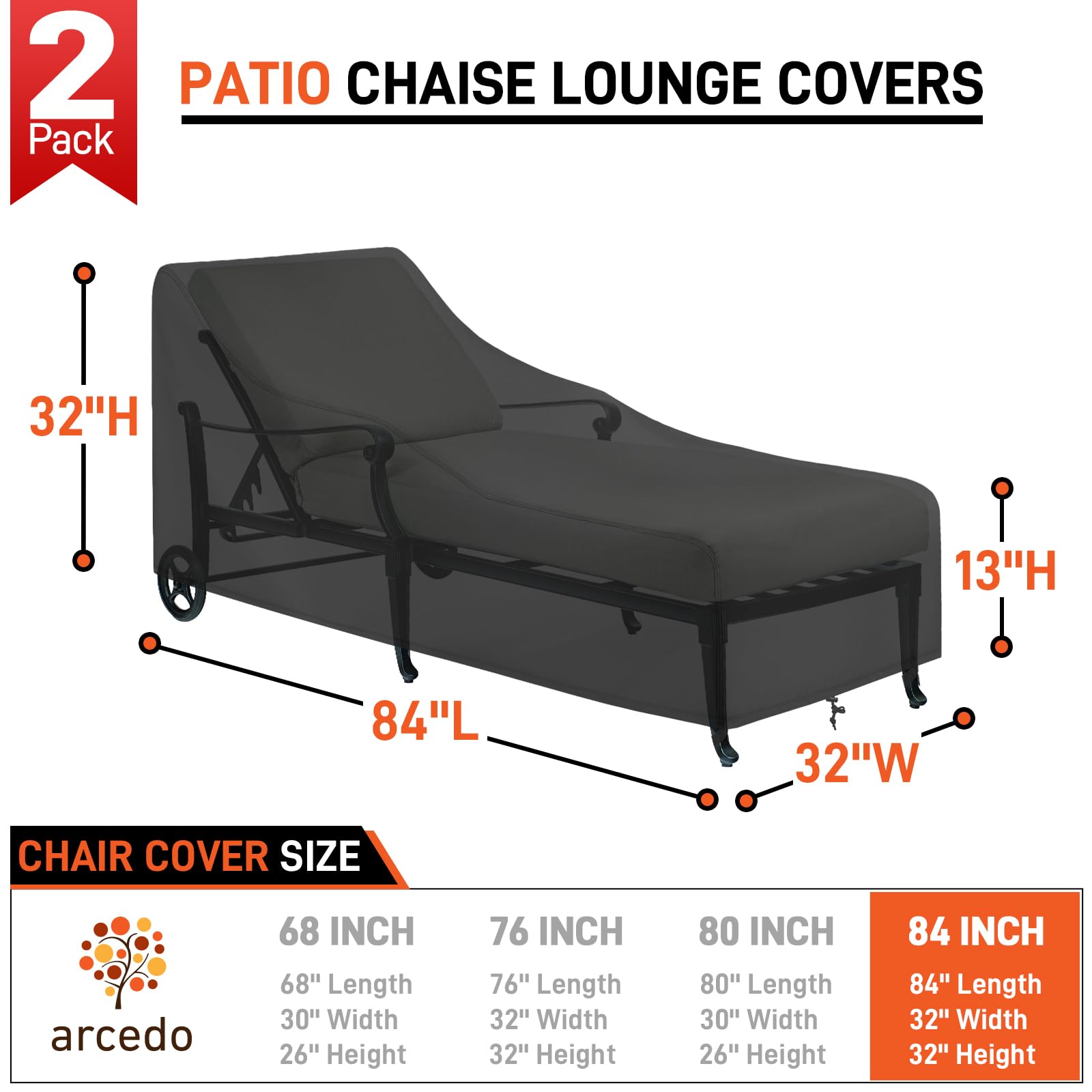 Arcedo waterproof lounge cover with PU backing shields cushions