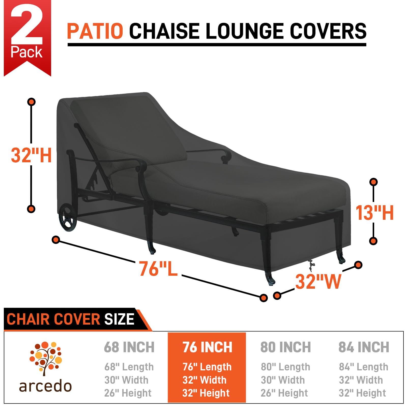 Breathable 3-layer fabric keeps cushions dry for outdoor use.