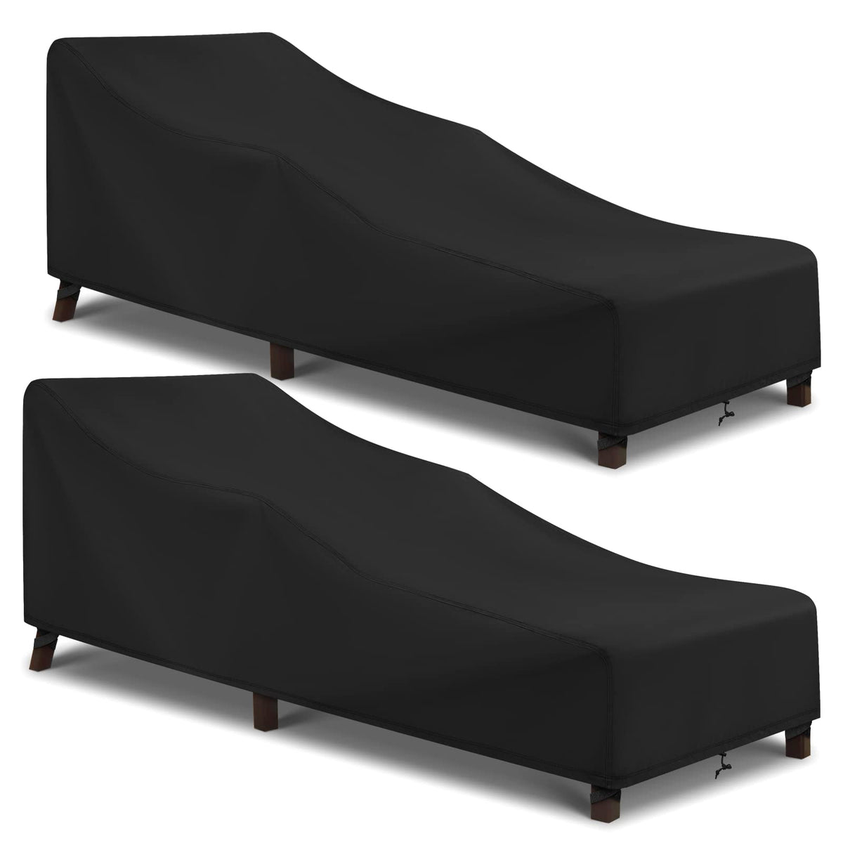 Arcedo patio chaise lounge cover pack-2 protects outdoor furniture and cushions.