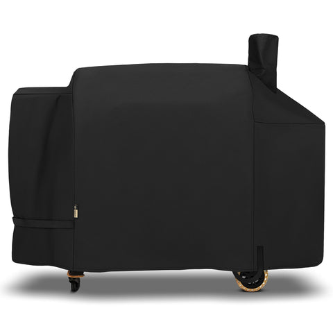Arcedo pellet grill cover on Pit Boss Sportsman 1100 protecting against rain and dust