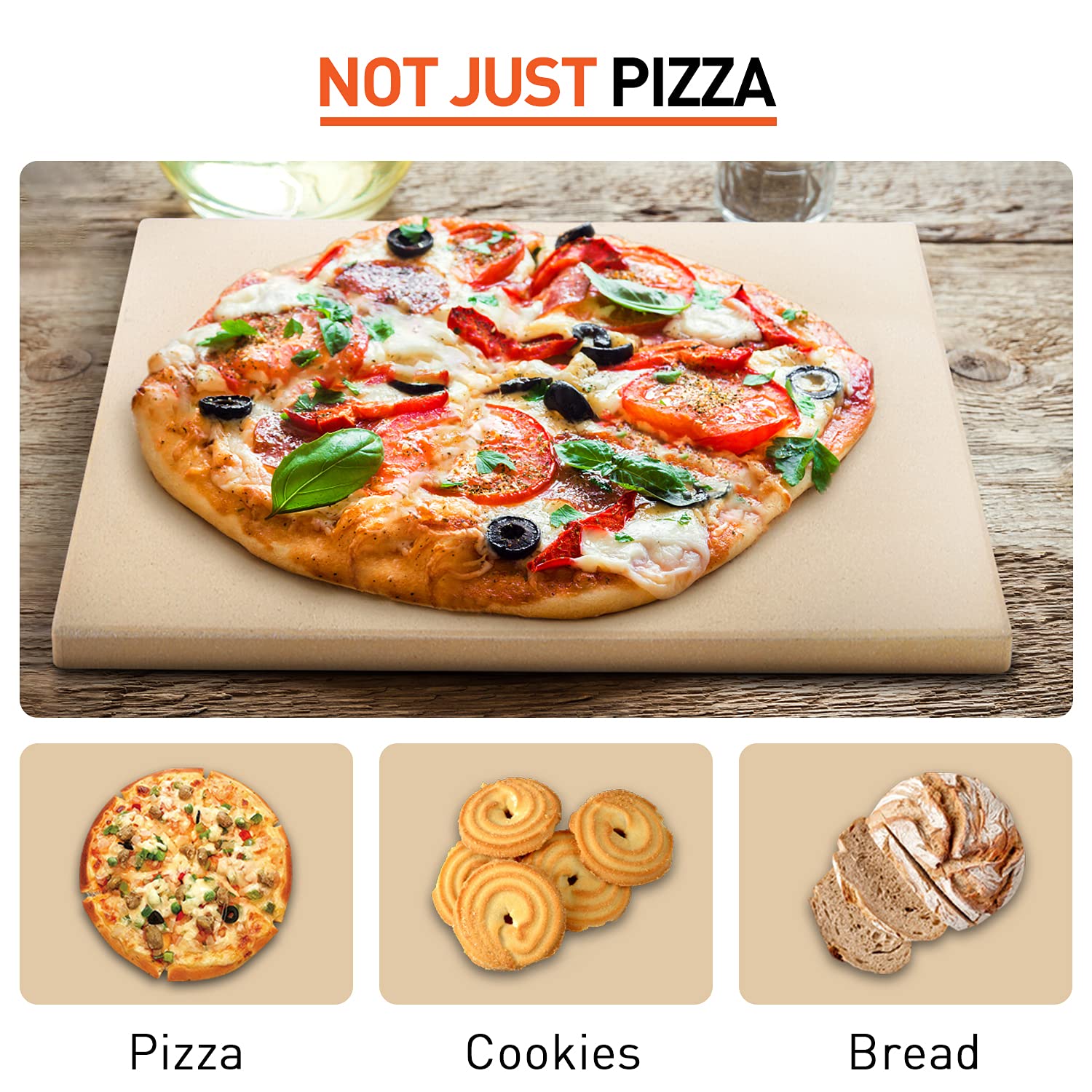Arcedo heavy-duty ceramic baking stone for everyday kitchen use.