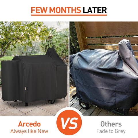 Arcedo Pro 850 rear view emphasizes waterproof fabric and fade resistance.