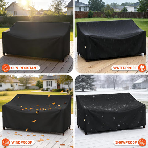 Arcedo wind straps secure the cover during gusty weather.