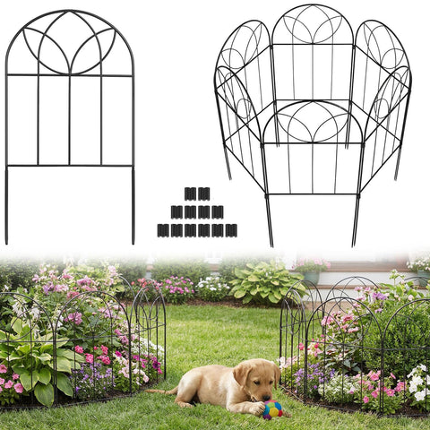 Arcticbird decorative fence arch black 24in for elegant borders and pet control