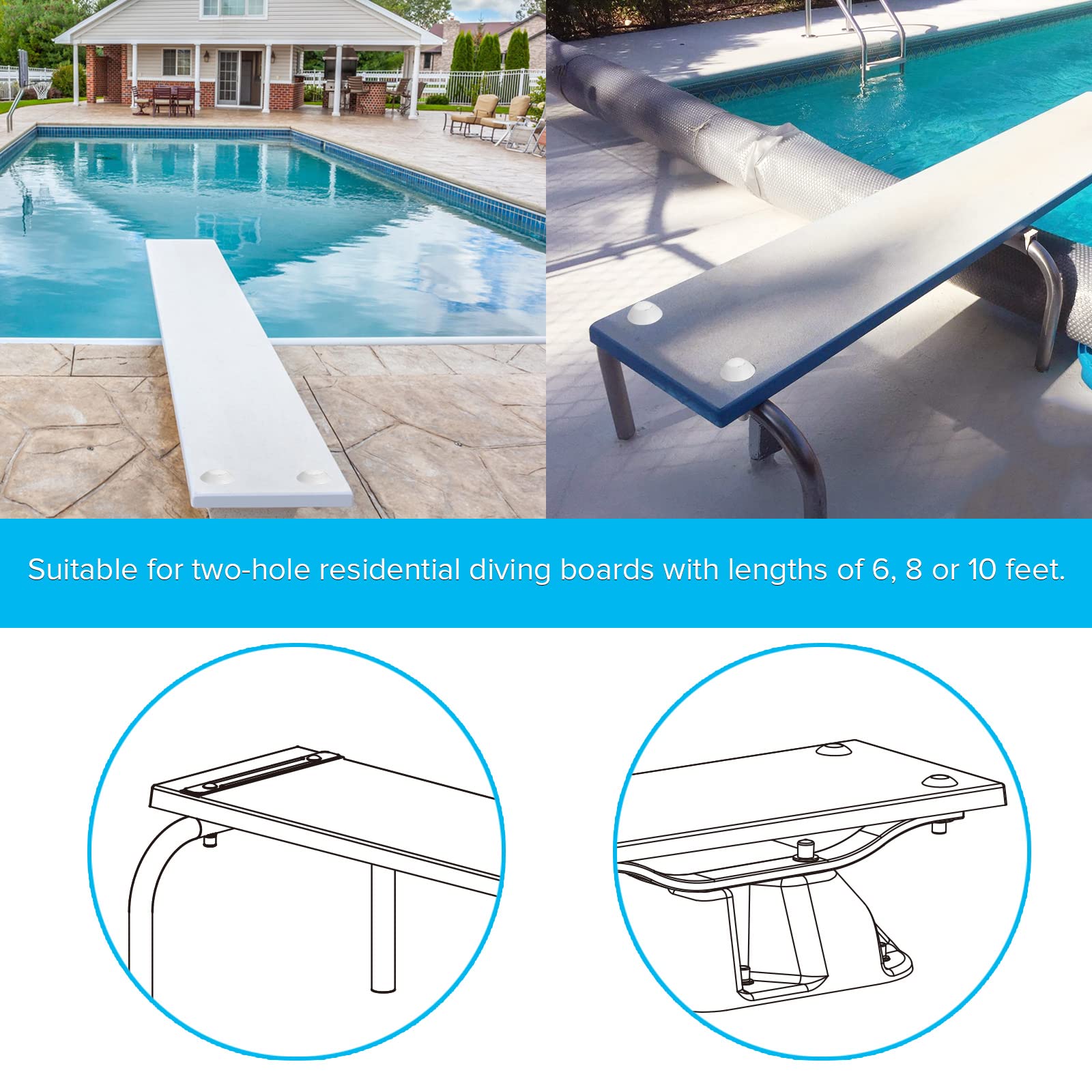 ArcViar mounting hardware with washers and nuts ensures secure, stable board installation.