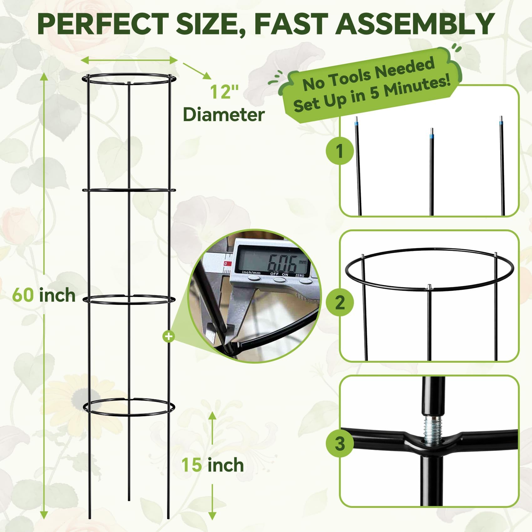 ArdeFentium heavy-duty 6mm steel tubes provide maximum strength against winds
