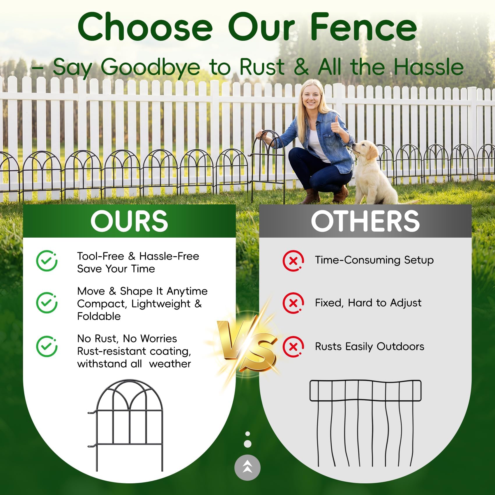 ArdeFentium black powder-coated fence offers modern style and durability.