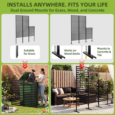 ArdeFentium no-dig installation offers tool-free setup on any surface.
