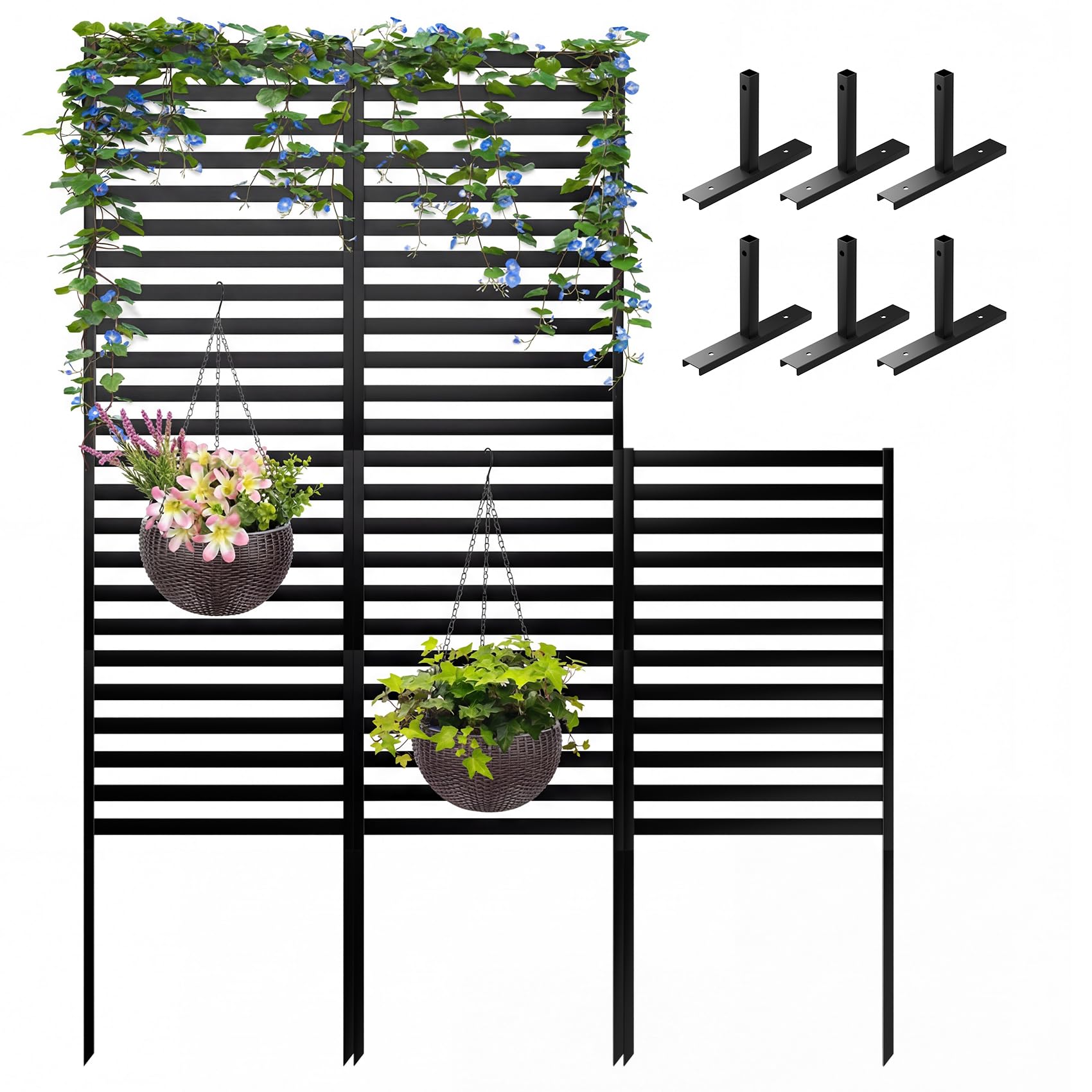 ArdeFentium tall privacy screen blocks direct views while promoting airflow.