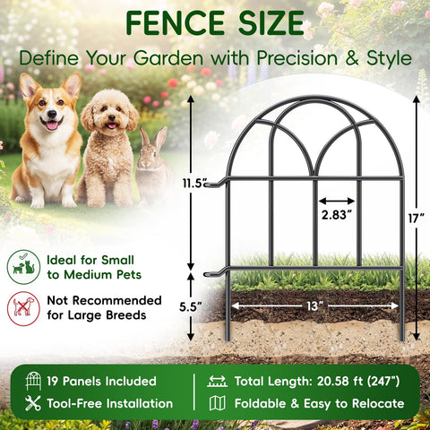ArdeFentium tool-free installation fence panels simplify setup without digging.