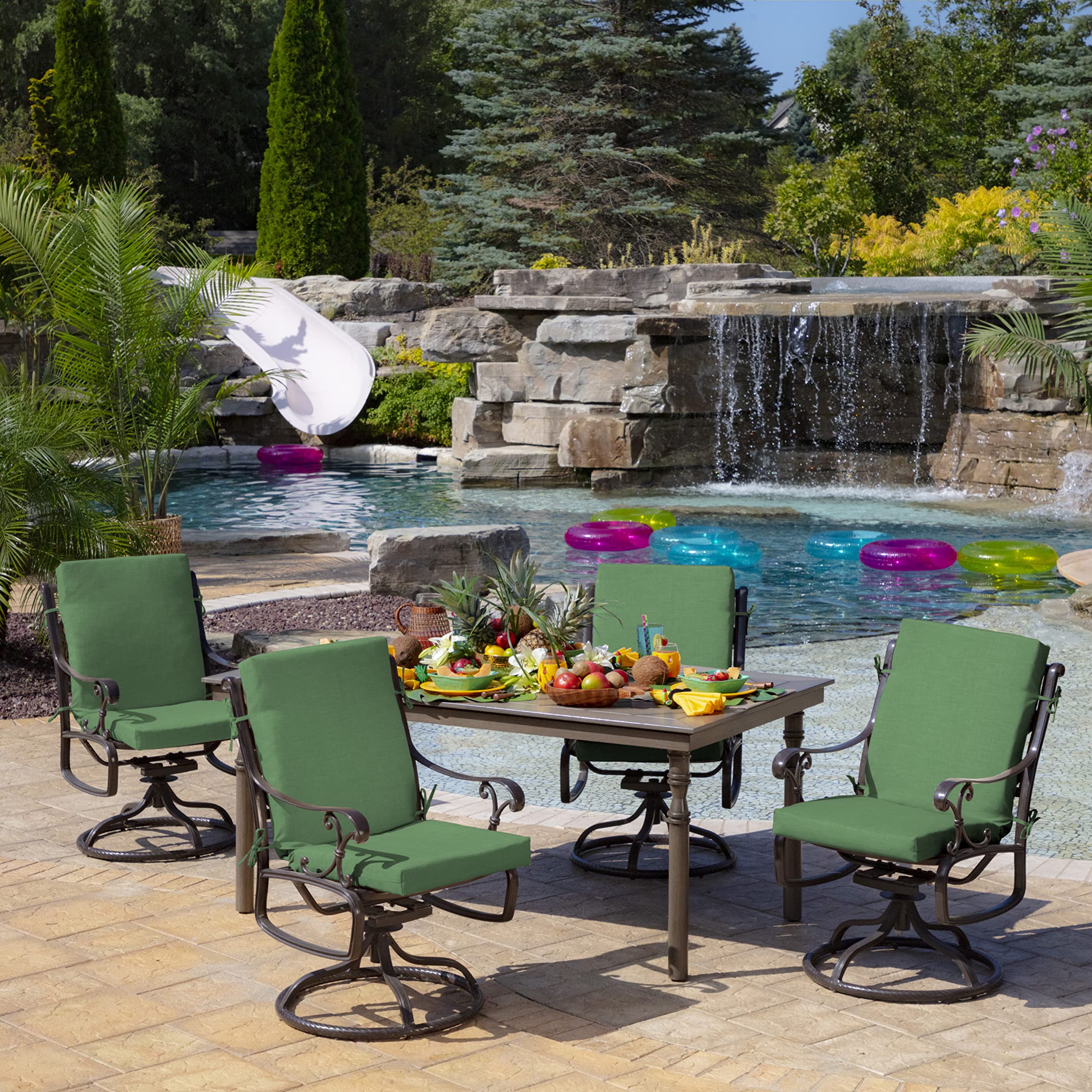 Arden Selections moss green cushion on dining or bistro chairs