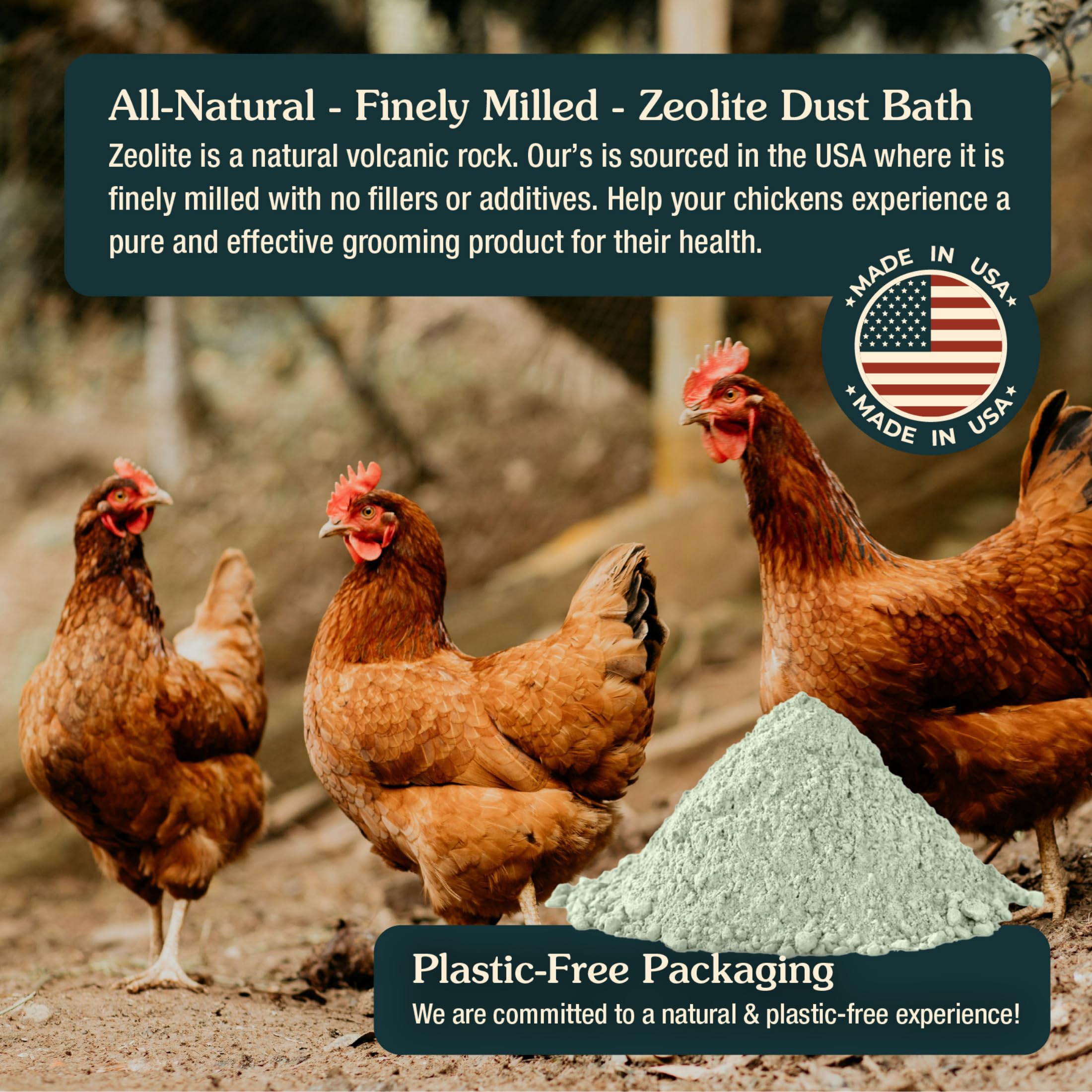 Arden Line zeolite dust bath feather shine after dusting session
