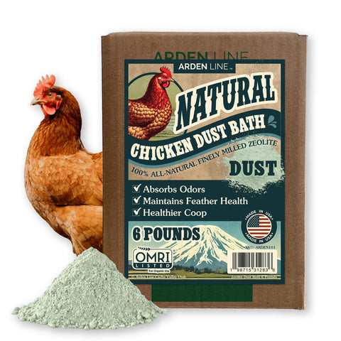 ARDEN LINE Zeolite dust bath packaging in kraft box for natural grooming.