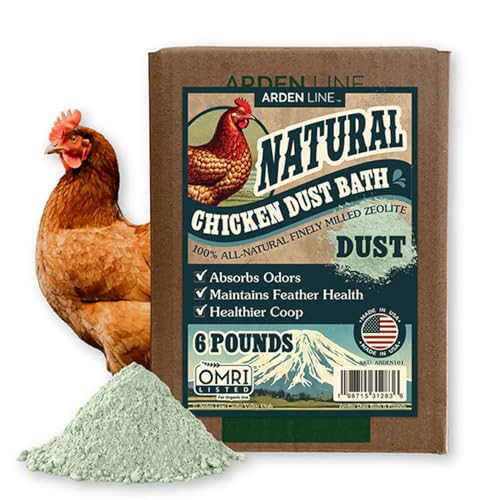 ARDEN LINE Zeolite dust bath pure, finely milled for gentle chicken grooming.