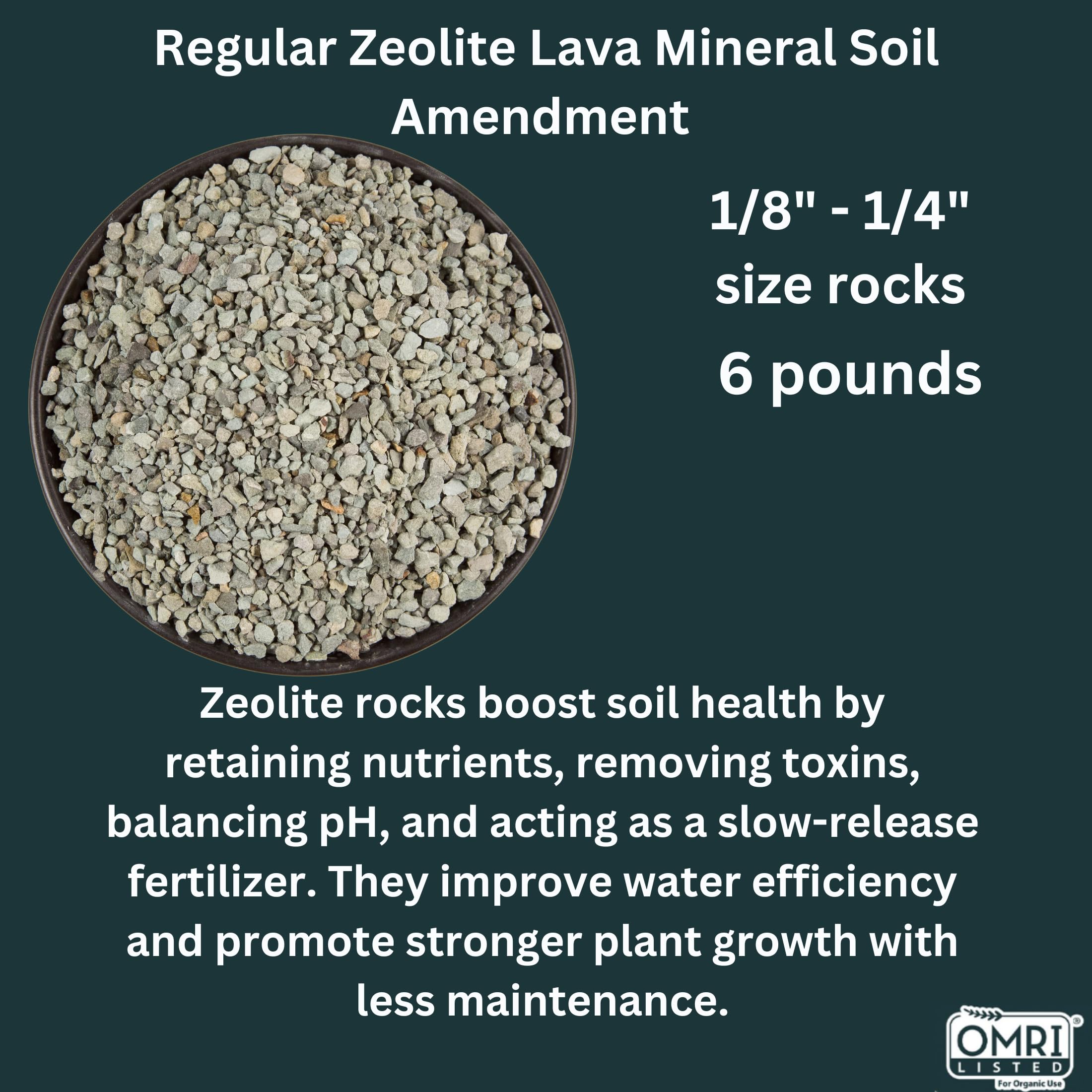 ARDEN LINE Zeolite Rocks top-layer option improves soil airflow in planters.
