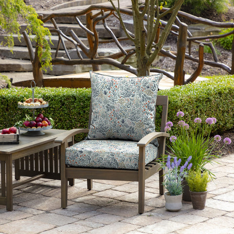 Arden Selections 24x24 inch bottom cushion demonstrates generous depth for seated comfort